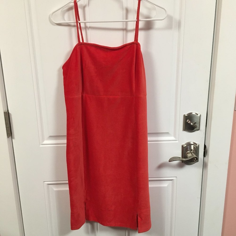 Wild Fable Ribbed Velvet Mini Dress NWT Red Choose Size